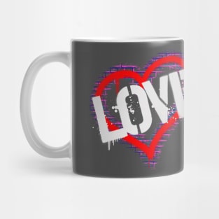 Love Heart on the Wall Mug